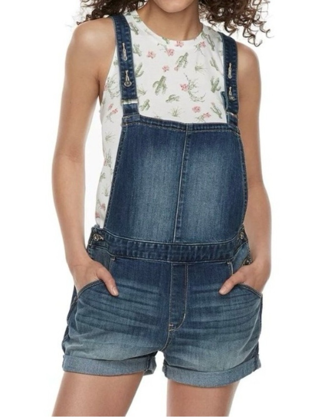 Denizen From Levi’s Blue Denim Short Overalls